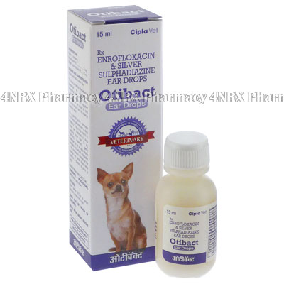 Otibact Ear Drops (Enrofloxacin/Silver Sulfadiazine)