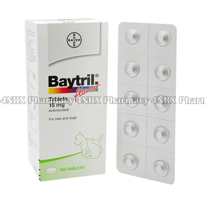 Baytril (Enrofloxacin) - 15mg (10 Tablets)