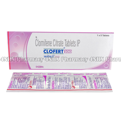 Clofert-100 (Clomifene Citrate) - 100mg (5 Tablets)1