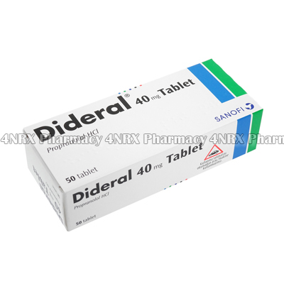 Dideral (Propranolol Hydrochloride) - 40mg (50 Tablets)2