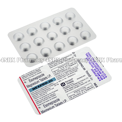 Nexpro (Esomeprazole Magnesium) - 20mg (15 Tablets)2
