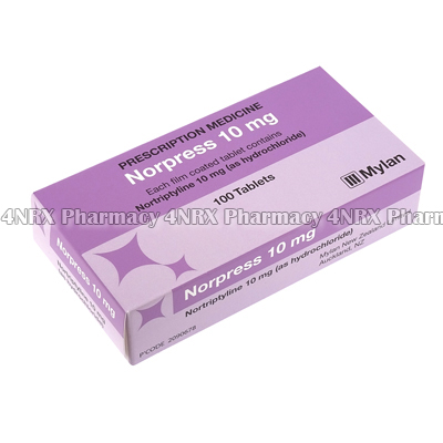 Norpress (Nortriptyline Hydrochloride) - 10mg (100 Tablets)3