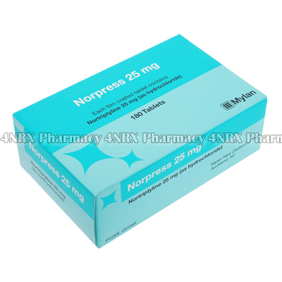 Norpress (Nortriptyline Hydrochloride) - 25mg (180 Tablets)2