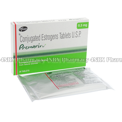 Premarin (Conjugated Estrogen) - 0.3mg (28 Tablets)1