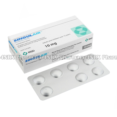 Singulair (Montelukast Sodium) - 10 mg (28 Tablets)2