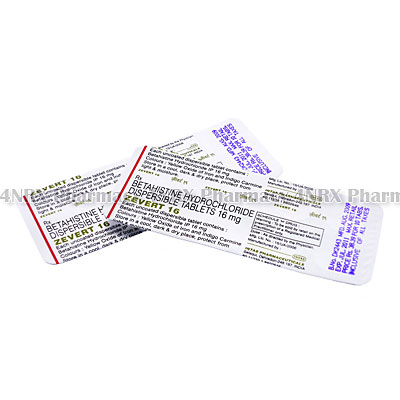 Zevert (Betahistine) - 16mg (10 Tablets)