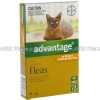 Advantage - For Kittens & Small Cats up to 4kg (Imidacloprid) - 9.1% (0.4mL x 4 Tubes)